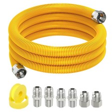 60" Gas Dryer Connector Kit, 5/8" OD 1/2" ID for Dryers Stove Water Heater