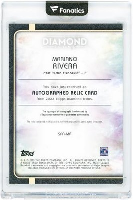 Mariano Rivera Yankees Signed 2023 Topps Diamond Icons Relic Mariano Rivera Yankees Signed 2023 Topps Diamond Icons Relic