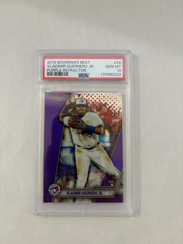 2019 Bowman's Best Vladimir Guerrero Jr. #26 Purple Refractor /250 RC PSA 10