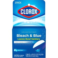 Ultra Clean Toilet Bowl Cleaner Tablets Bleach Deodorizer 2 Count Rain Scent