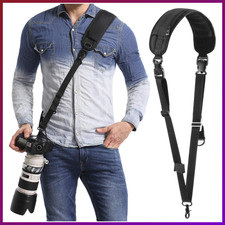 Kameragurt Neopren Schwarz verstellbar für DSLR SLR Canon Nikon Sony