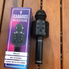 Microfon Karaoke Bluetooth kabellos Bluetooth 3,5 Stunden Party neuwertig