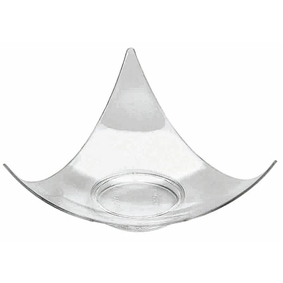 Mini plato de plástico desechable triángulo - 3 1/2" L 200 por estuche Foto 3 de 3