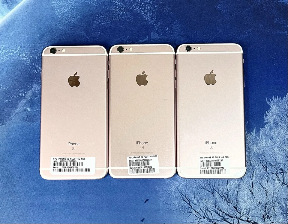 Apple iPhone 6s Plus 16GB Rose Gold (A1687) Factory Unlocked Smartphone Lot of 3 - Image 2 of 2