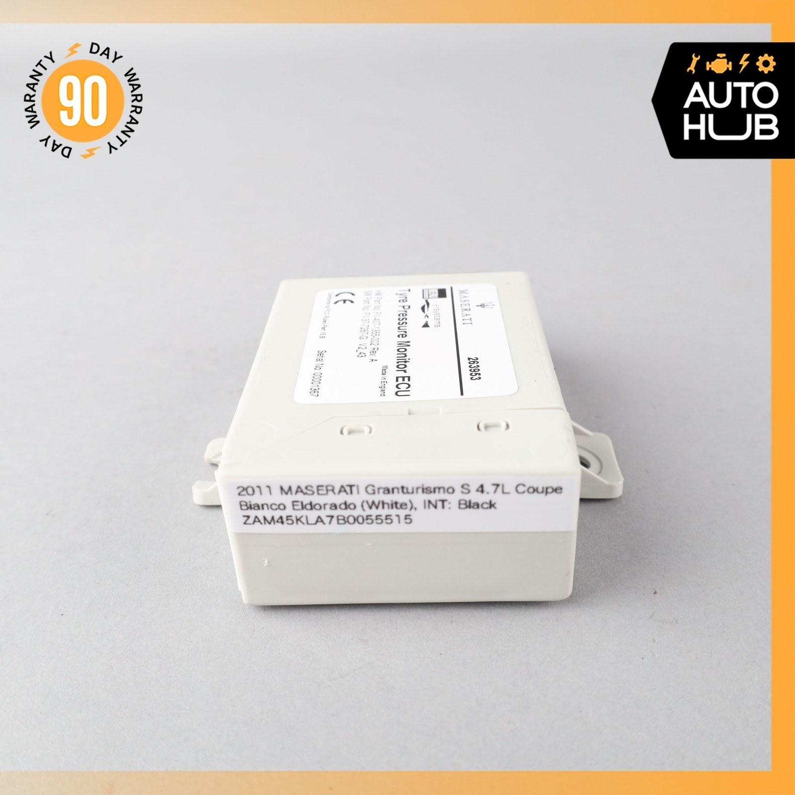08-16 Maserati GranTurismo M145 Tire Pressure Monitor Module 263953 OEM 45k