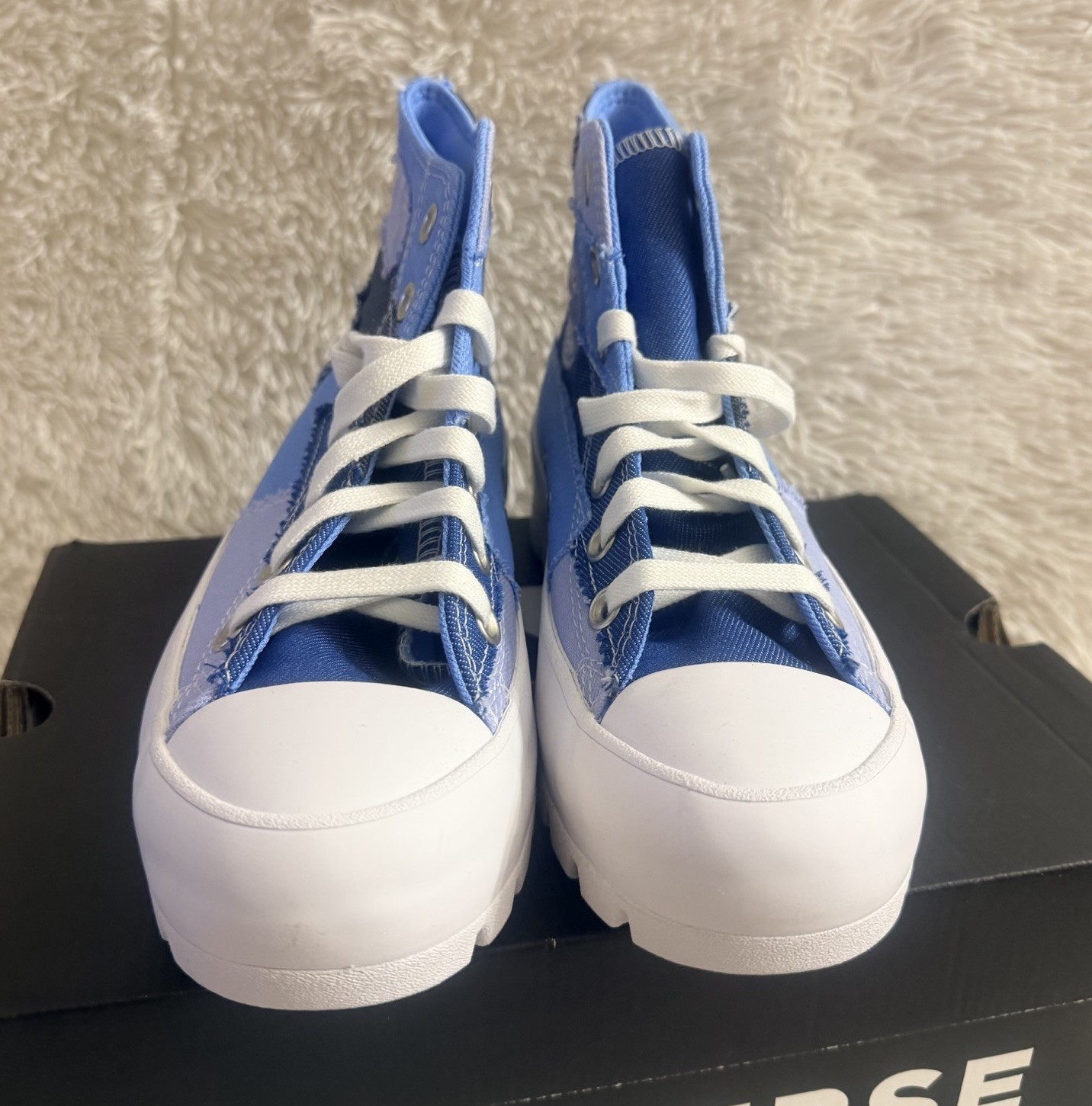 Converse Chuck Taylor All Star Hi Lugged Sneaker In Denim Patchwork - NIB - 6.5 thumbnail 3