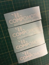 4x Compomotive Motorsport Wheels Vinyl Decal Sticker Race Trackday