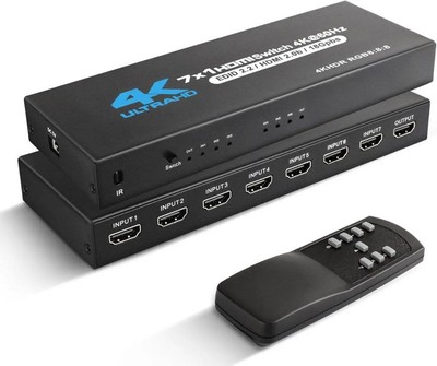 HDMI Switch 7 Ports (7 x 1) 4K @ 60Hz HDMI Splitter 7 in 1 Out Brand New US SHIP