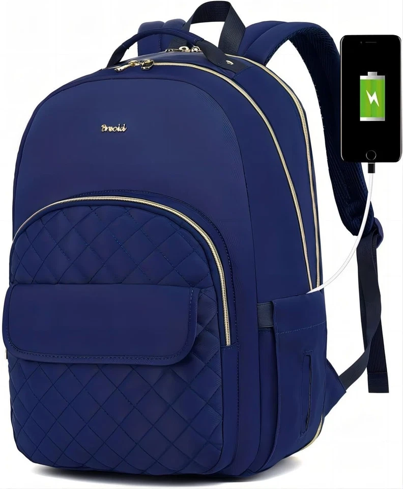 Rucksack Damen 15,6 Zoll Studenten Schulrucksack uni Arbeit Office - Bild 3 von 4