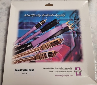1 Pair Analysis Plus Solo Crystal Oval Interconnect RCA  4ft