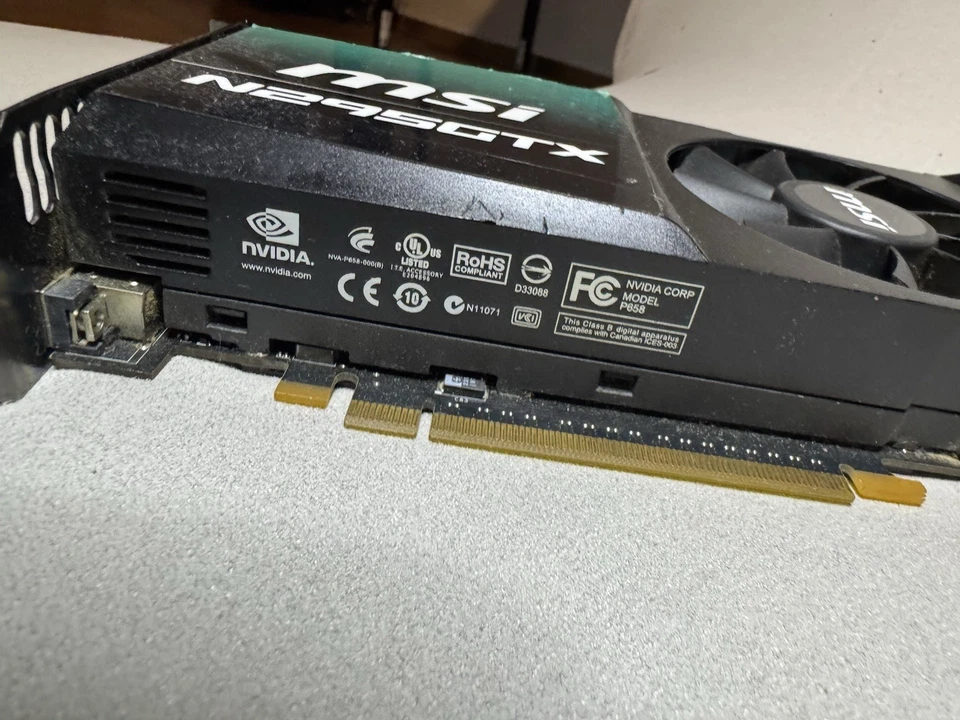 MSI NVIDIA GeForce GTX 295 PCIe 1792MB GDDR3 Dual GPU Grafikkarte - Bild 2 von 3