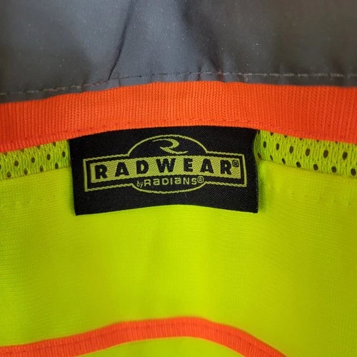 Radwear Men's Hi-Vis Yellow Safety Vest L Reflective Class 3 Ansi Workwear image 2