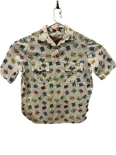 Jordache Vintage. 40/20 65%polyester 35% Cotton, Made In Mexico, Stamp Shirt