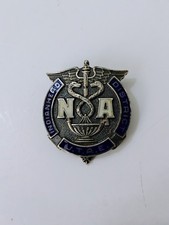 Sterling Silver Nursing Pin UTAE Indianhead District Emblem Enamel 7 Grams