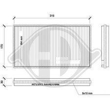 DCI0094S Filter, Innenraumluft für ALPINA B6 Cabriolet (E64)