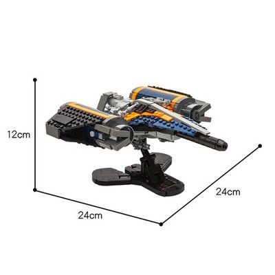 Mocs Building Blocks Jumpship with Display Stand from Video Game Bricks Toys Set