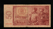50  KORUN VG  BANKNOTE FROM  CZECHOSLOVAKIA  1964   PICK-90