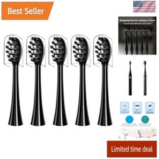 Replacement Toothbrush Heads Compatible with Gleem 1 Count Pack of 5 , Black