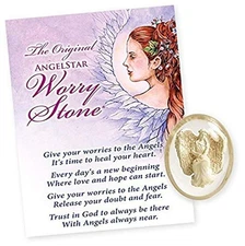 Angel Star 8716 Courage Angel Worry Stone 1-1/2" 1.5" H x 1.5" W White