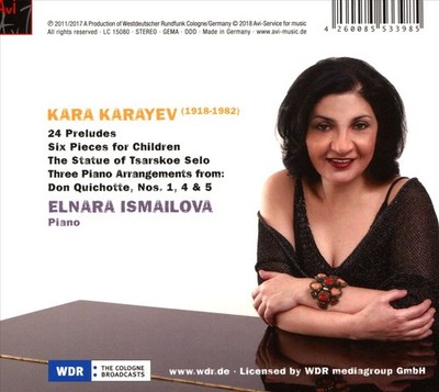 ELNARA ISMAILOVA KARA KARAYEV: PIANO WORKS NEW CD