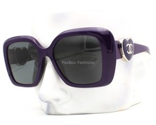 Chanel Sunglasses ch5518A 1758/S4 Midnight Purple CC Mirror Locket with Case