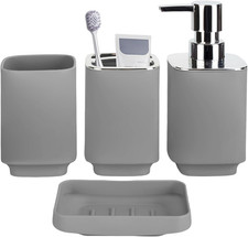 4 Piece Bathroom Accessories Set, Boho Bathroom Decor, Bathroom Sets Complete, S