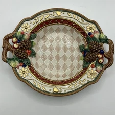 Fitz & Floyd Jolly Ole Saint Nick Candy Dish Small Bowl