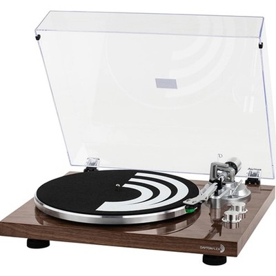 Dayton Audio Tt-1btwwood 2-speed Belt-drive Automatic Turntable With Bluetooth,