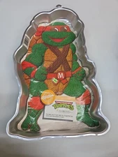 Vintage 1989 Wilton Teenage Mutant Ninja Turtles Cake Pan Michelangelo W/Insert