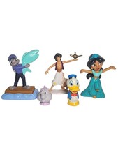 Disney Lot 5 Figures Zootopia Judy Hopps Aladdin Jasmine Donald Duck Pencil...