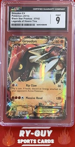 2015 POKÉMON LEGENDS OF HOENN BLACK STAR PROMO GROUDON EX #XY42 CGC 9