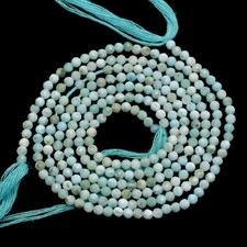 Natural Larimar Faceted Round Beads 2mm 2.5mm 3mm 3.5mm 15 Inch Strand