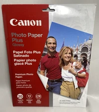Canon Photo Paper Plus Glossy 20 Sheets 8.5 x 11 Letter Size Premium Sealed 2004
