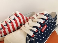Image of Rocket Dog jazzin Stars and Stripes Lace Up Pumps Size UK 4 USA America