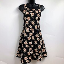 Storia Women's Kalani Floral Fit and Flare Sleeveless Mini Dress Size S