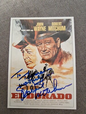 Robert Mitchum Autograph Autogramm  auf Foto signiert