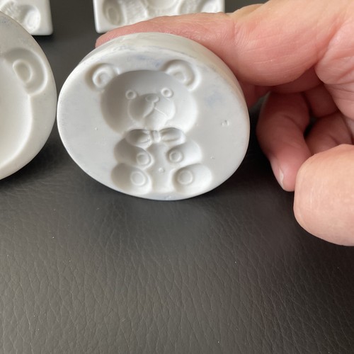 VTG Teddy Bear Design Set of 4 Cookie Press Stamps Takahashi Porcelain Japan NEW - Picture 10 of 17