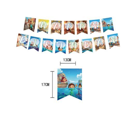Luca Alberto Kids Birthday Party Decors Tableware Set Supply Banner Flag Cup - Picture 14 of 18