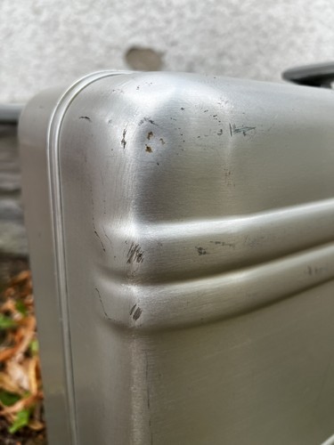 TRUE VINTAGE ZERO Halliburton klein Koffer Boardcase Aluminium 80er Made in USA - Picture 16 of 22