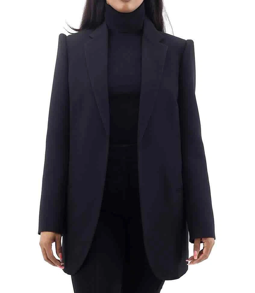 Balenciaga Ladies Black Suspended Shoulder Jacket