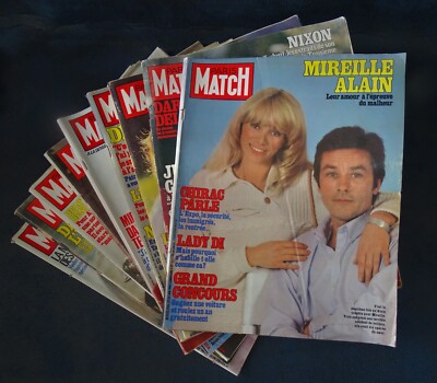 Lot Magazine Lot magazine revue Paris Match couverture spécial Alain Delon rétro ...