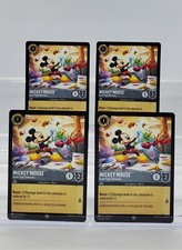 Disney Lorcana Mickey Mouse - Food Fight Defender 176/204 Shimmering 4 Cards