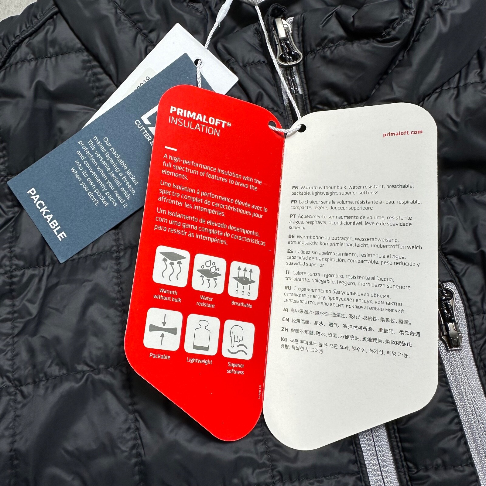 cutter and buck quilted puffer vest mens 2xl black NWT weathertrek golf