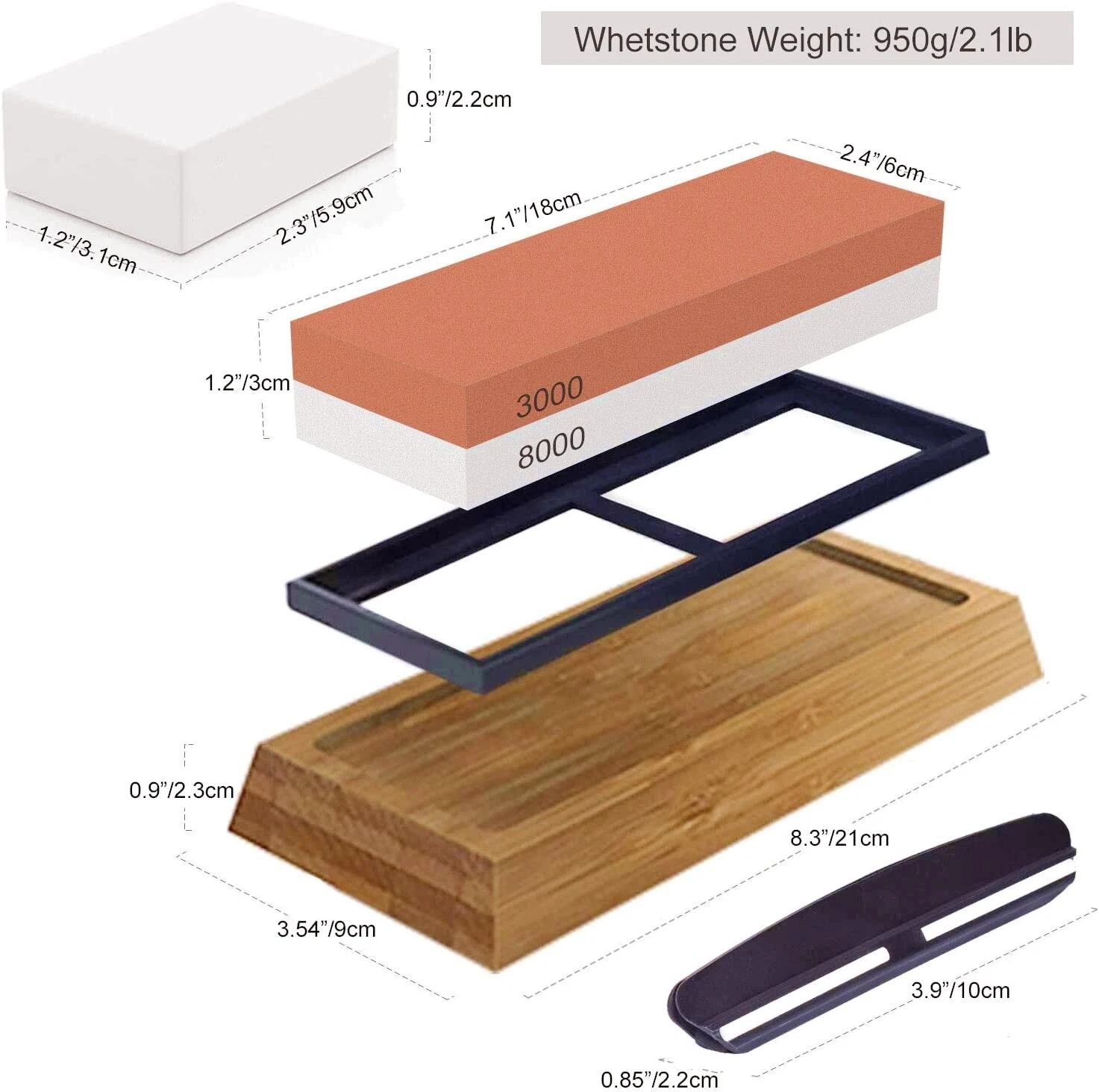 Dual Knife Sharpening Stone Set Water stone Sharpener Cutter 7.1x2.4x1.18 inch
Opens in a new window