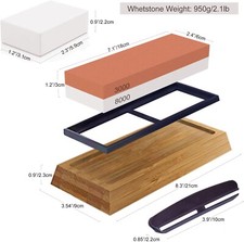 Dual Knife Sharpening Stone Set Water stone S...