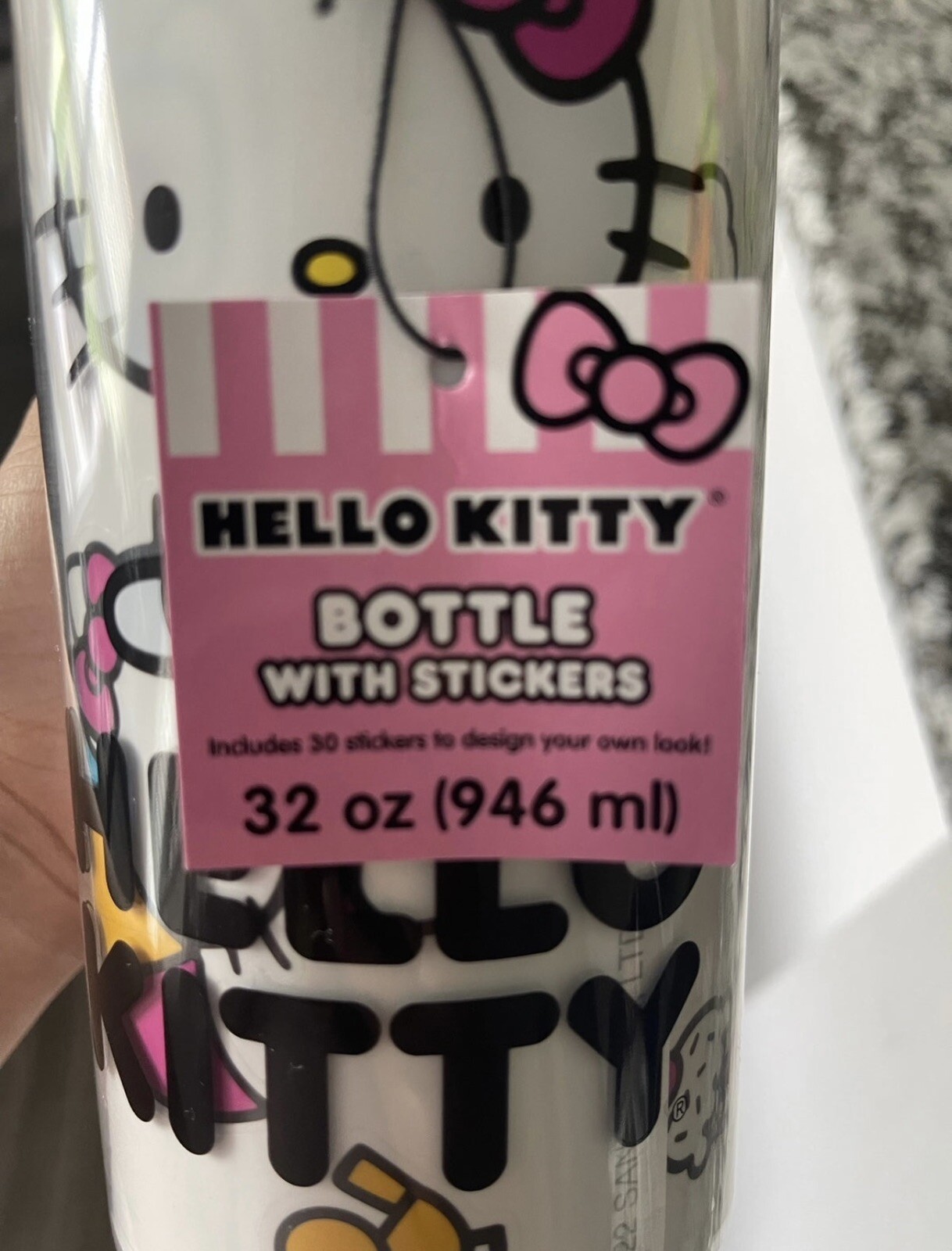 Hello Kitty Bottle Water with Stickers 