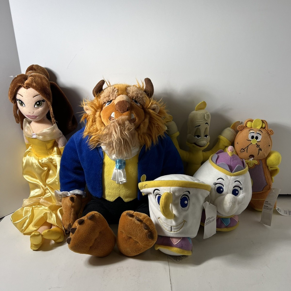 disney collection beauty the beast plush lot of New
