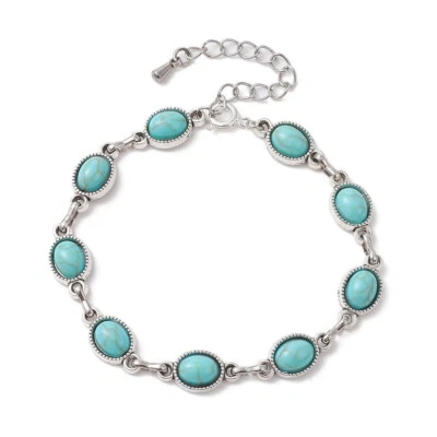CONCHETTA Western-Armband mit 9 türkisfarbenen Cabochons