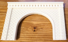 2 Pack HO N or Z Scale Model Train Wide Tunnel Entrance White Paintable