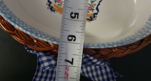 Juego de 2 platos de gres para hornear horno de gres para el hogar Teamson 1995 vintage con cestas de mimbre - Imagen 9 de 9